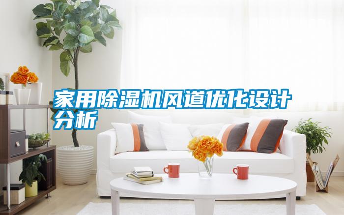 家用除濕機風道優化設計分析
