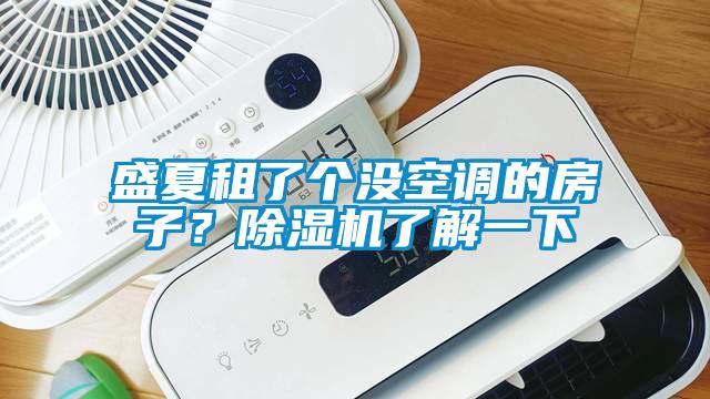 盛夏租了個沒空調的房子？除濕機了解一下