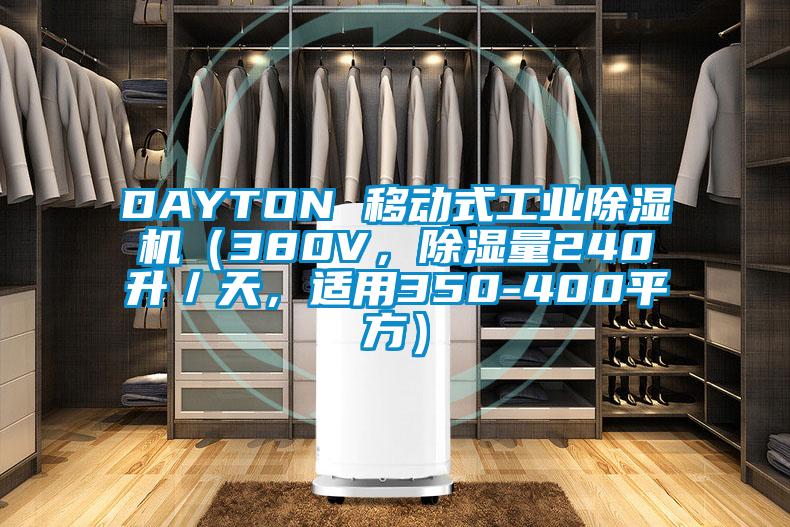 DAYTON 移動式工業除濕機（380V，除濕量240升／天，適用350-400平方）
