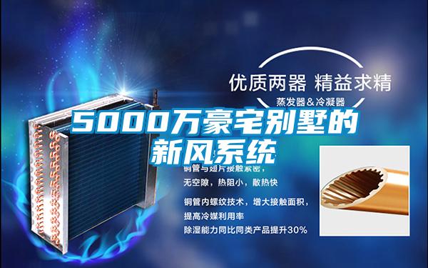 5000萬豪宅別墅的新風系統