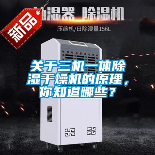 關(guān)于三機(jī)一體除濕干燥機(jī)的原理，你知道哪些？