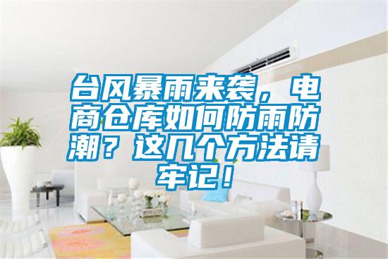 臺風暴雨來襲，電商倉庫如何防雨防潮？這幾個方法請牢記！