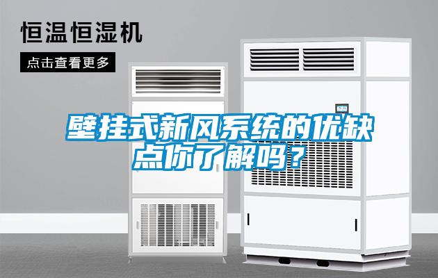 壁掛式新風(fēng)系統(tǒng)的優(yōu)缺點(diǎn)你了解嗎？
