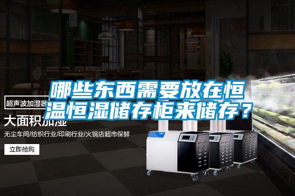 哪些東西需要放在恒溫恒濕儲存柜來儲存？
