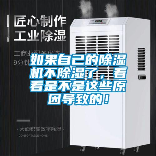 如果自己的除濕機不除濕了，看看是不是這些原因導致的！