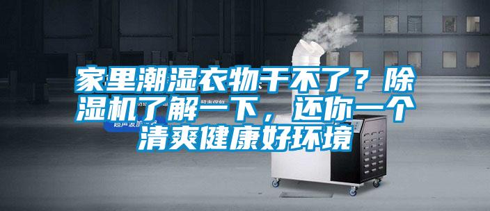 家里潮濕衣物干不了？除濕機(jī)了解一下，還你一個清爽健康好環(huán)境
