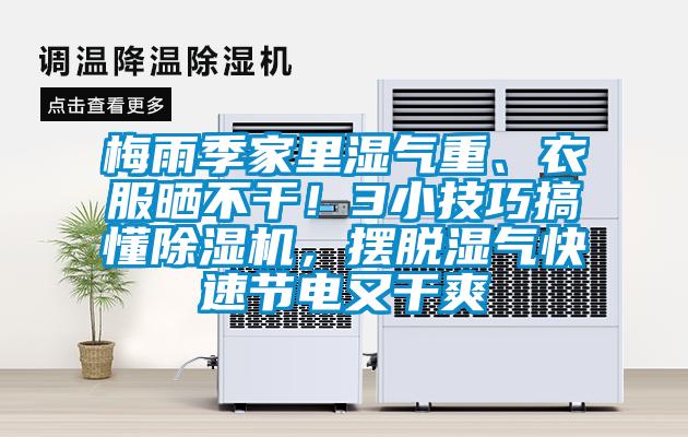 梅雨季家里濕氣重、衣服曬不干！3小技巧搞懂除濕機，擺脫濕氣快速節(jié)電又干爽