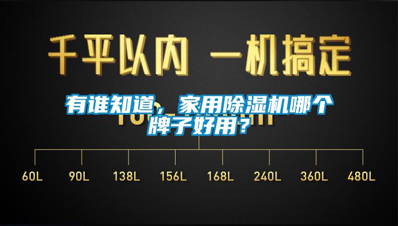 有誰知道，家用除濕機哪個牌子好用？