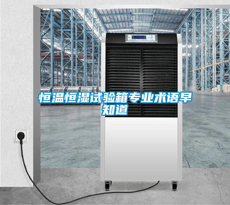恒溫恒濕試驗箱專業術語早知道