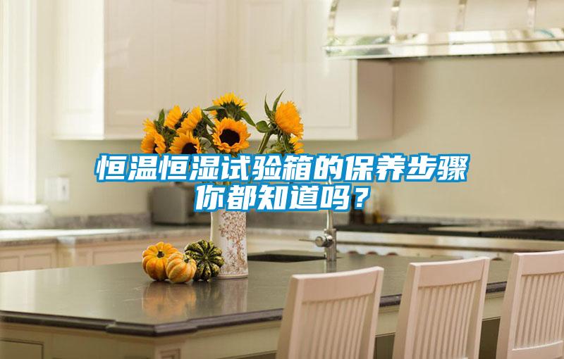 恒溫恒濕試驗箱的保養步驟你都知道嗎？