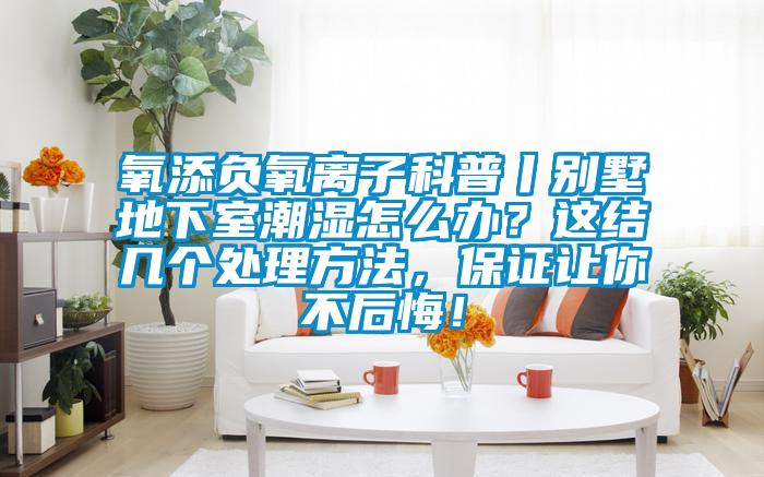 氧添負氧離子科普丨別墅地下室潮濕怎么辦？這結幾個處理方法，保證讓你不后悔！