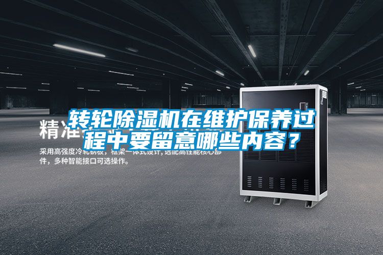 轉輪除濕機在維護保養過程中要留意哪些內容？