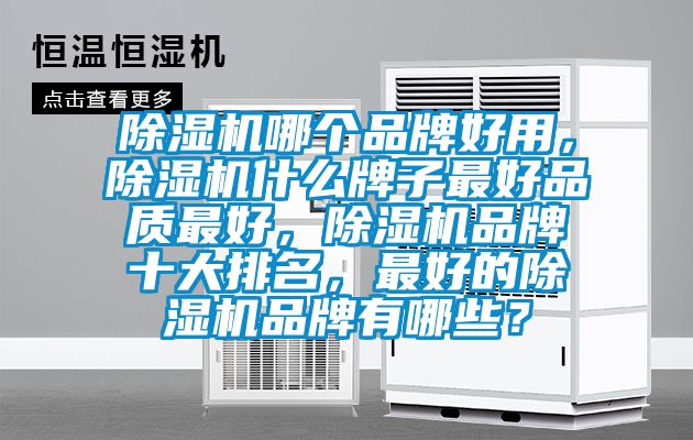 除濕機哪個品牌好用，除濕機什么牌子最好品質最好，除濕機品牌十大排名，最好的除濕機品牌有哪些？
